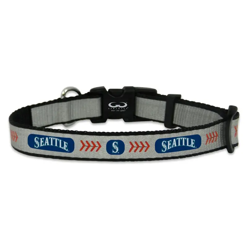 Gamewear Seattle Mariners Pet Collar Reflective Baseball Size Toy Co