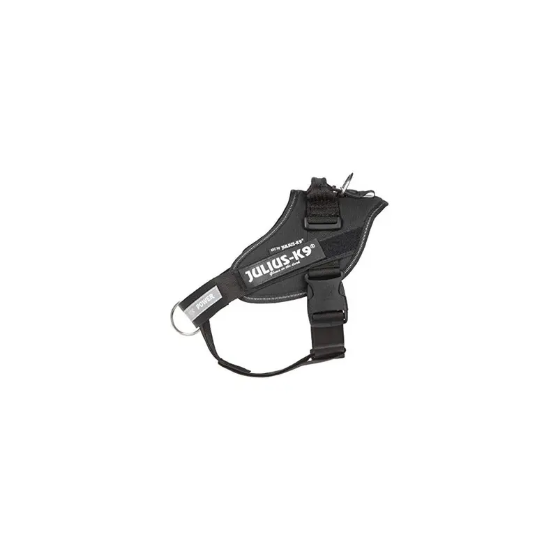 Julius-K9 Black Idc Powerharness, Dog Harness With Front Control Y-Belt, Size: M/0,