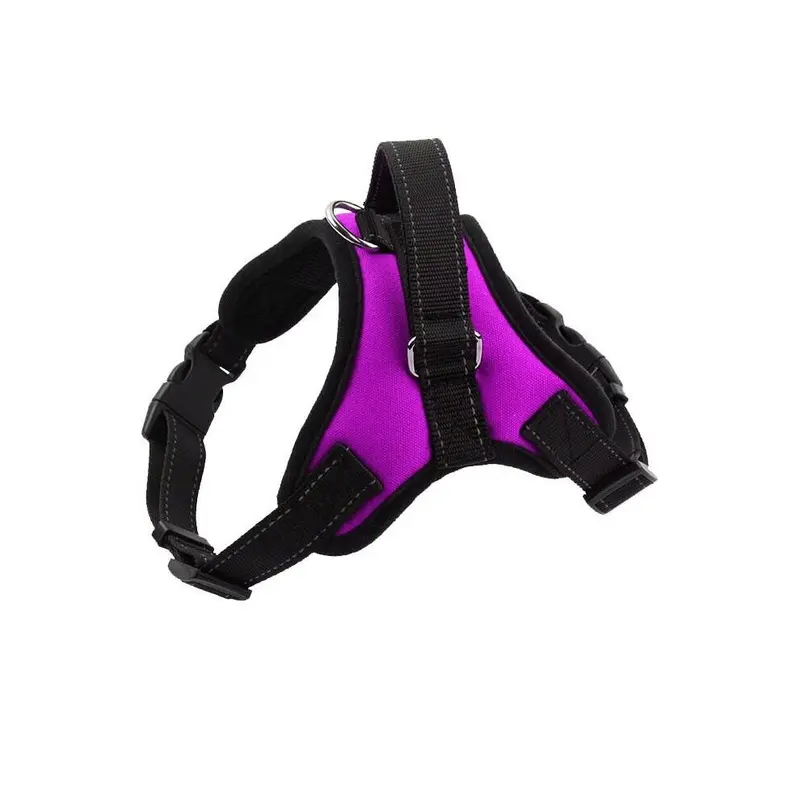 Multicoloured (Purple, Xl) Good Quality Dog Pet Harness Vest W/ Handle