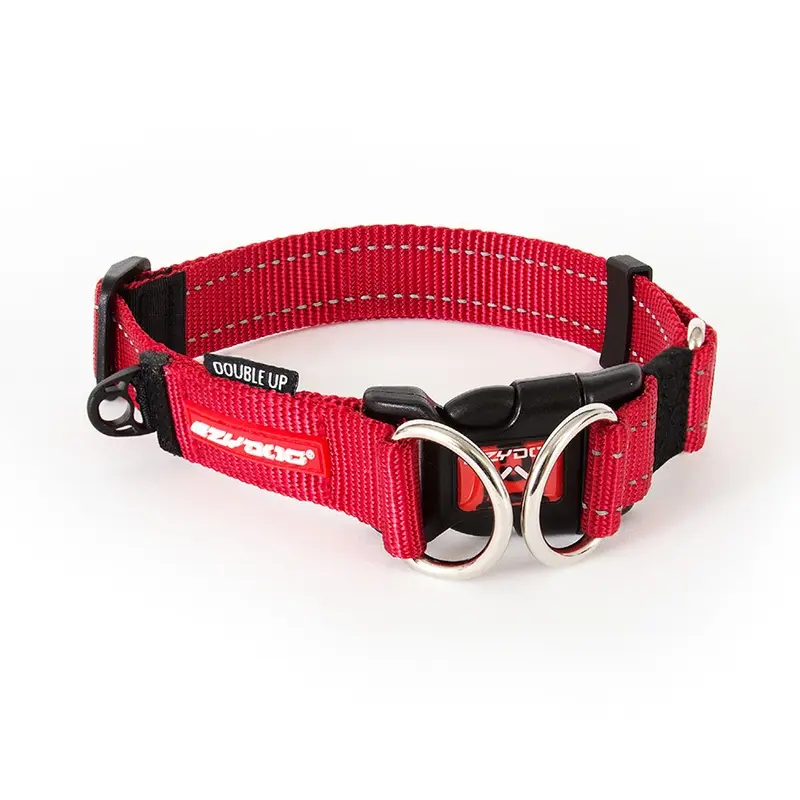 Ezydog Double Up Dog Collar Red Large