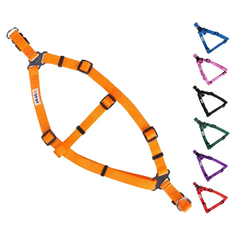 Gogo Orange Pet Products Comfy Nylon 3/8-Inch Adjustable Easy Pet Harness Small