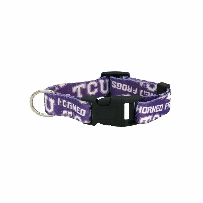 Little Earth Tcu Horned Frogs Pet Collar Size L - Special Order
