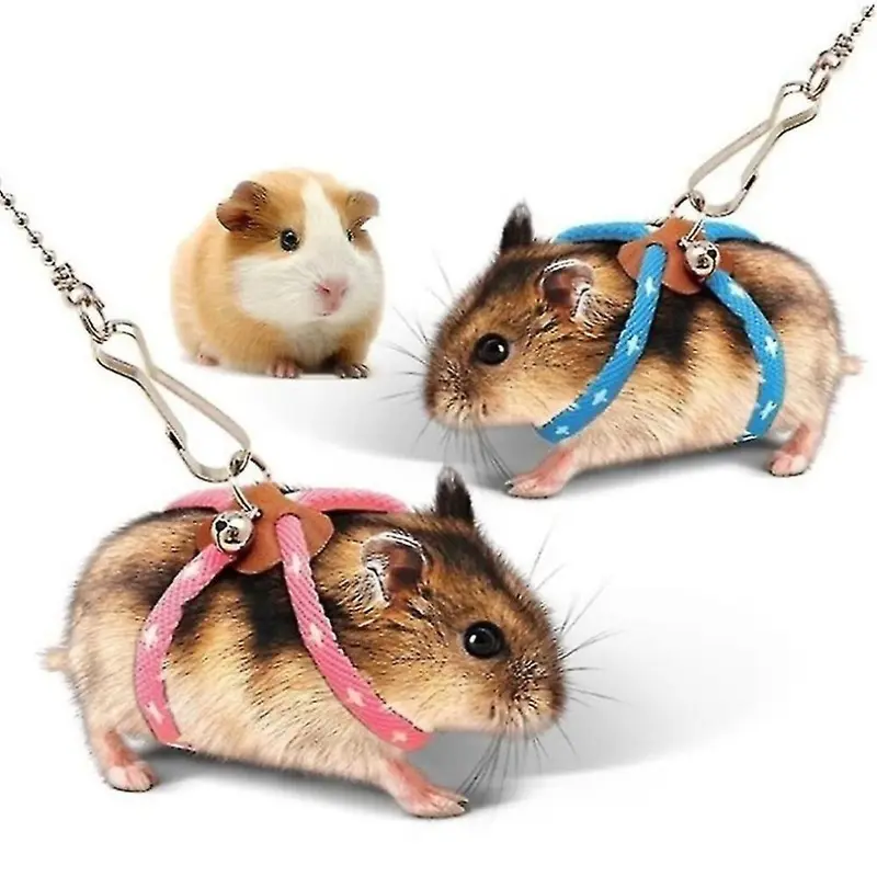 Pet Adjustable Soft Harness Leash Bird Parrot Mouse Hamster Ferrets Rat Small