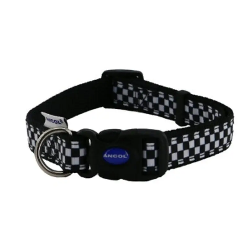 Ancol Checkerboard Collar Size M 30-50Cm Size 2-5