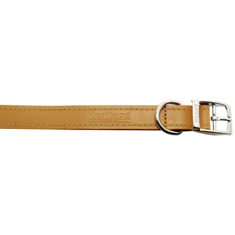 Ancol Heritage Leather Sewn Dog Collars - Tan - 36Cm Size 3