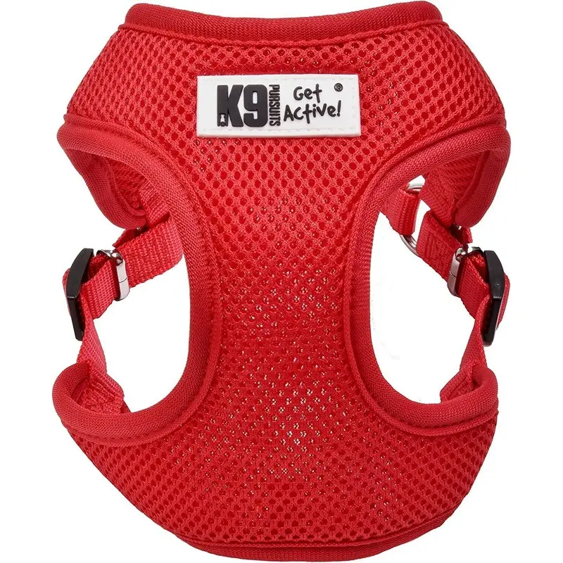 K9 Pursuits Unisex Red Pet Dog Lead Harness Vest Padded Soft Mesh Large