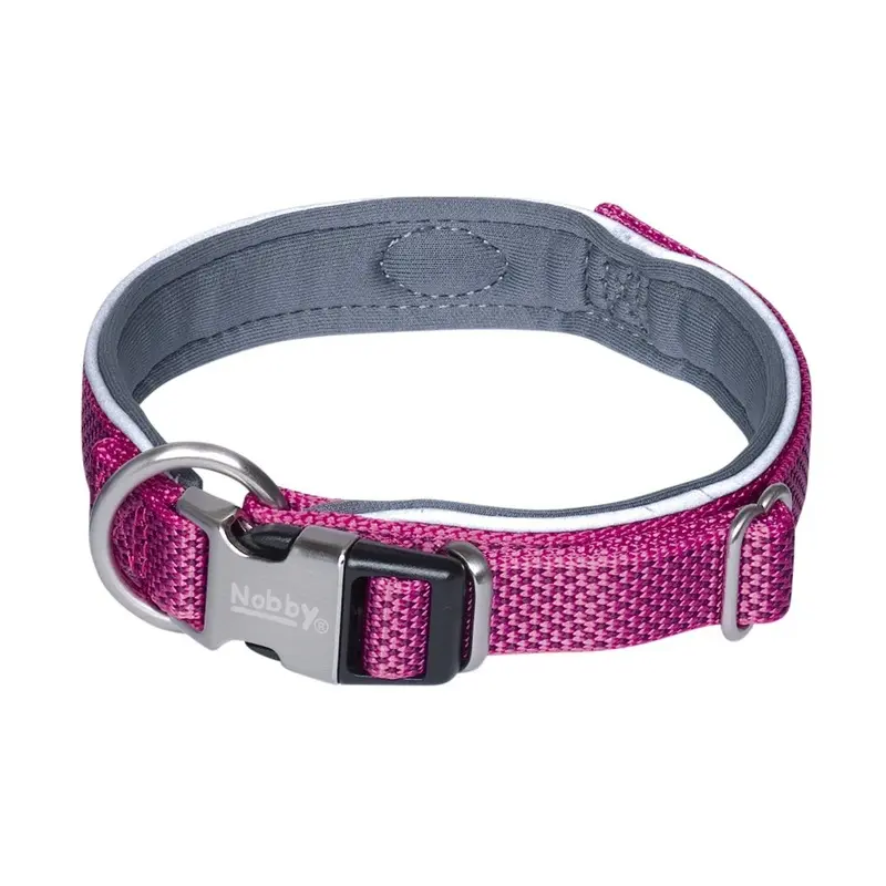 Nobby Collar "Classic Preno Royal" 80632-64, raspberry, L-XL (neck 54-65 cm)