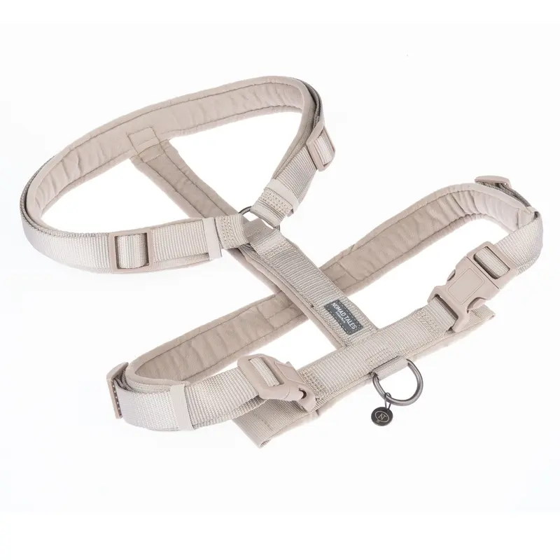 Nomad Tales Blush Harness - Taupe - Size Xl: 69 - 105 Cm Chest Circumference, 25Mm Width