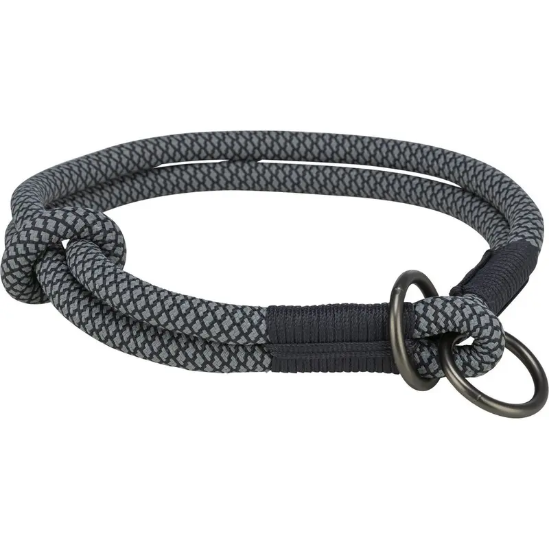 Trixie Noir Semi-Choke Dog Collar Soft Rope