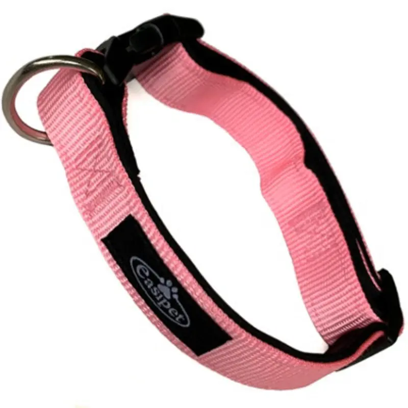 B&Q Dog Collar Neoprene Padded Waterproof Comfort Collar S Pink