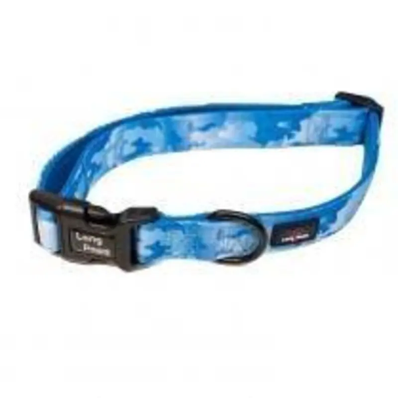 Long Paws Funk The Dog Collar Camo - Blue Medium