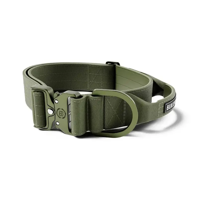 Bullybillows Unisex Green 5Cm Lighter Combat Collar - Khaki Medium
