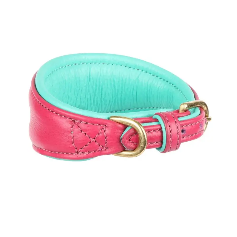 Digby And Fox Padded Greyhound Dog Collar - Pink Small