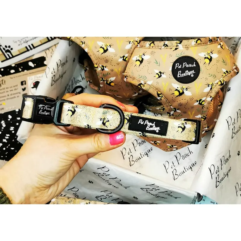 HONEY BUMBLE BEE DOG COLLAR XS