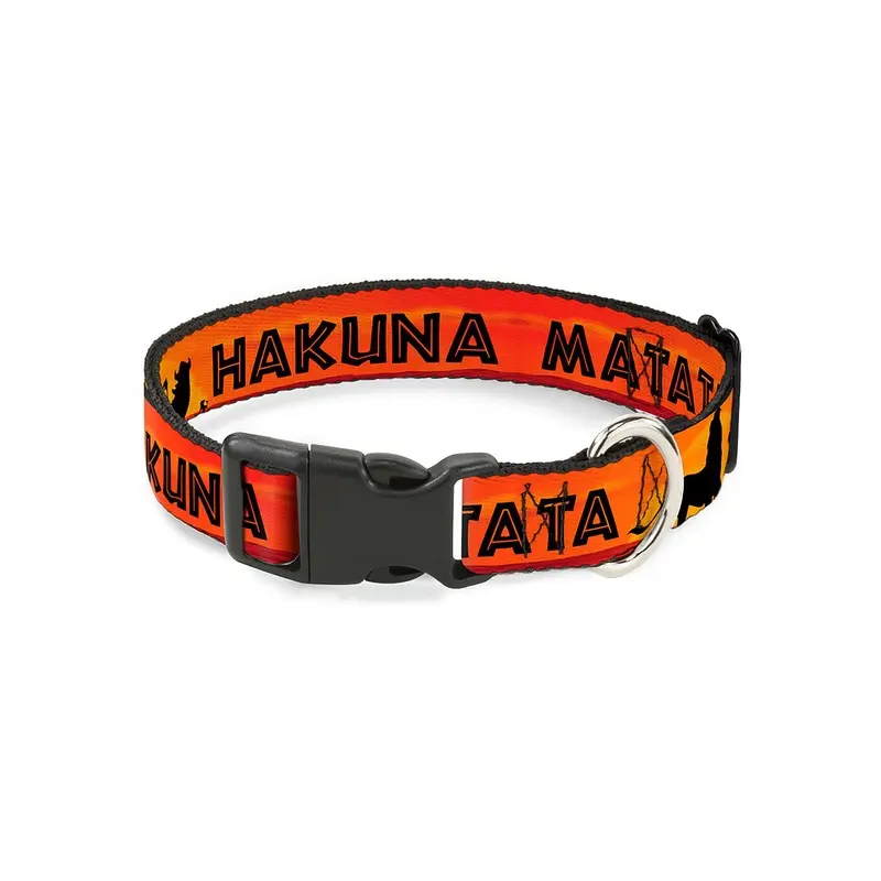Lion King Hakuna Matata Sunset Orange Plastic Clip Pet Collar