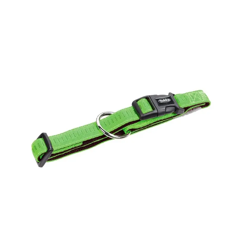 Nobby Soft Grip Dog Collar, 30-45 cm/20 mm, Light Green/Brown