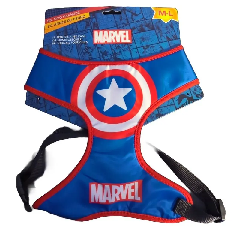 Official Marvel Captain America  Dog puppy pet Harness Medium to Large