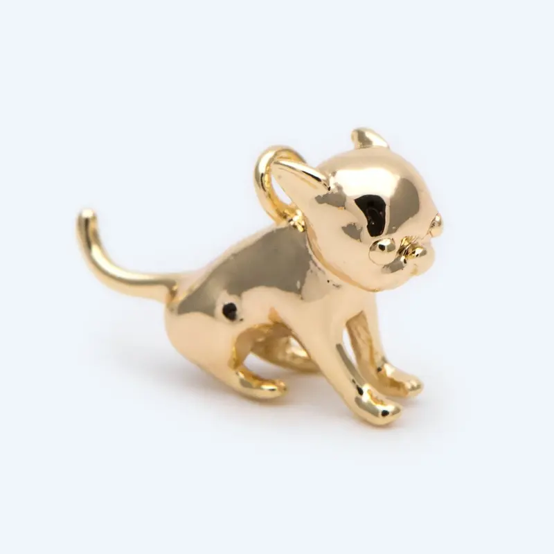 10Pcs 3D Bulldog Dog Charm For Jewelry Making Diy Material Supplies (Gb-2685) Size 10