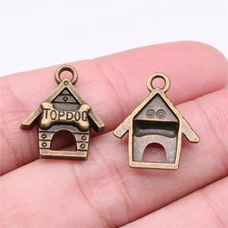 10Pcs 19X16mm Colors Top Dog Pendant Top Dog Charm Pendant Dog House Pendant Size 2