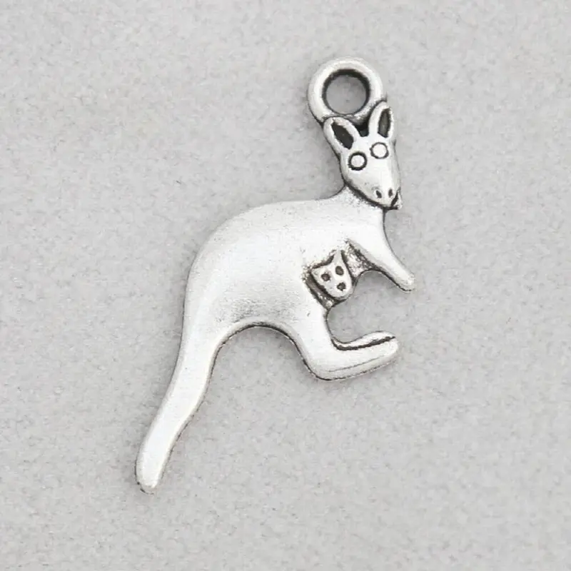 Multicoloured Kangaroo Alloy Animal Charms 12*26Mm 20Pcs Aac1121 Size 20