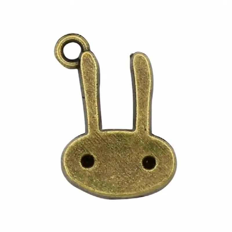 Multicoloured 70Pcs-Antique Bronze Rabbit Charm Pendants,Bunny Charms 19X13mm