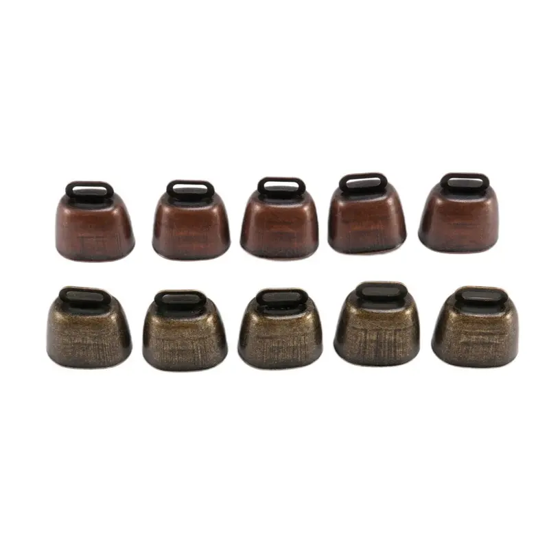 Exogio 10Pcs Cow Horse Sheep Grazing Brass Bells,Cowbell Retro Bell Small