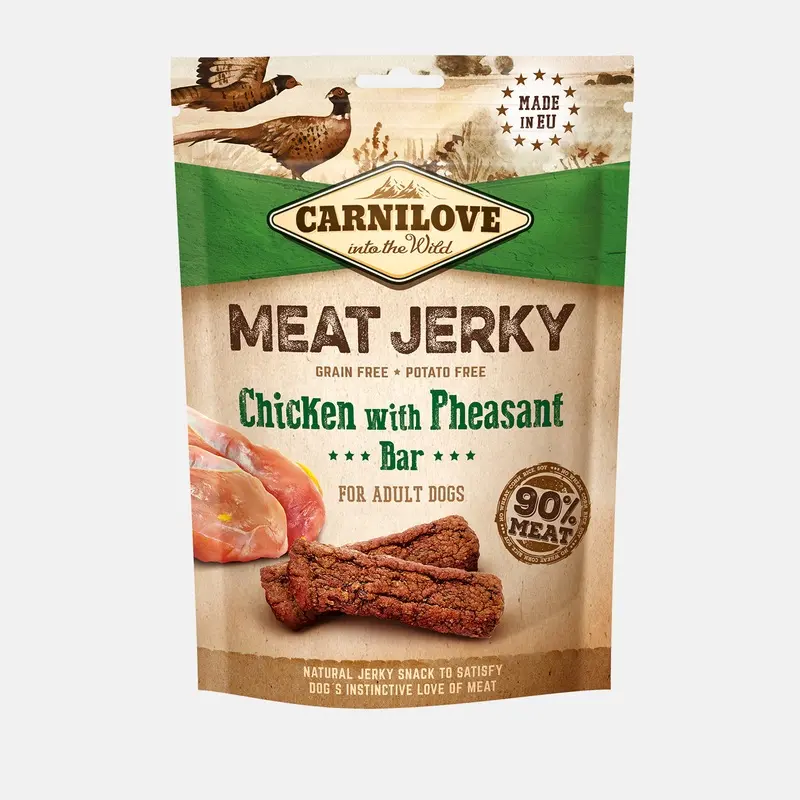 Carnilove Jerky Chicken with Pheasant Bar Dog Treats 100g