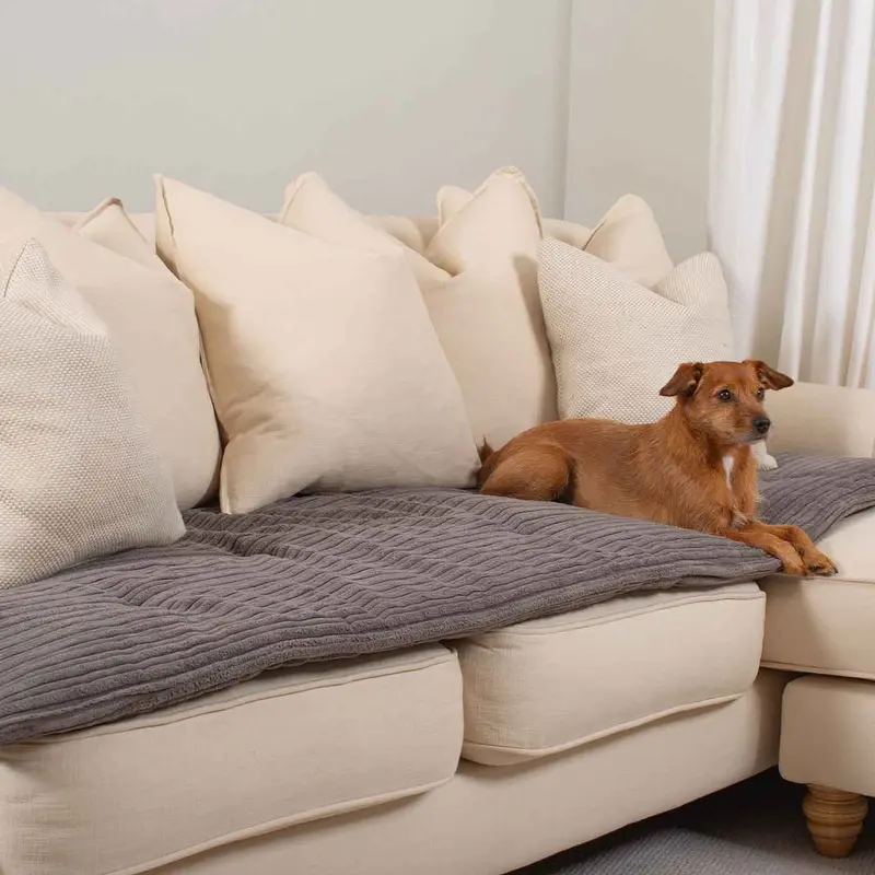 Sofa Topper in Dark Grey Essentials Plush by Lords & Labradors