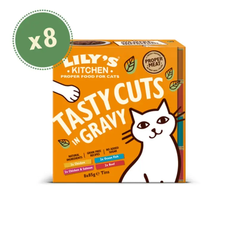 Lily's Kitchen Cat Tasty Cuts Mixed Multipack (8x85g)