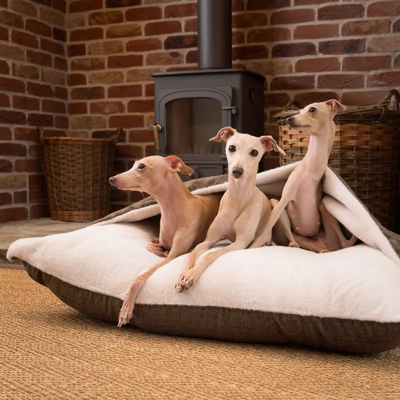 Sleepy Burrows Bed With Removable Cover In Inchmurrin Umber by Lords & Labradors
