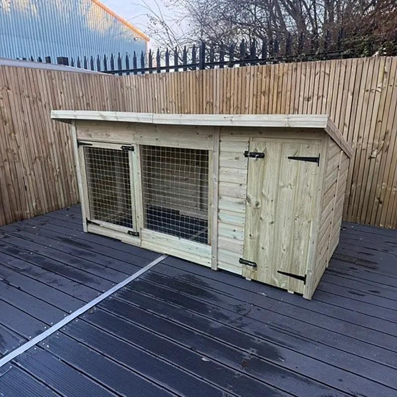 Benchmark Essential Range Single Dog Kennel with Pent Roof 8 x 4ft