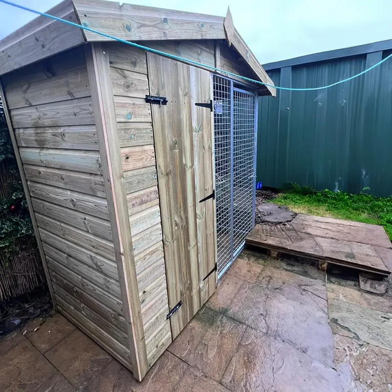 Benchmark Premium Wood Single Cattery 12 x 6.5ft