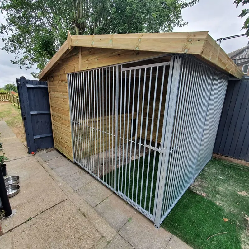Benchmark Premium Wood Single Dog Kennel with Apex Roof 10 x 6.5ft