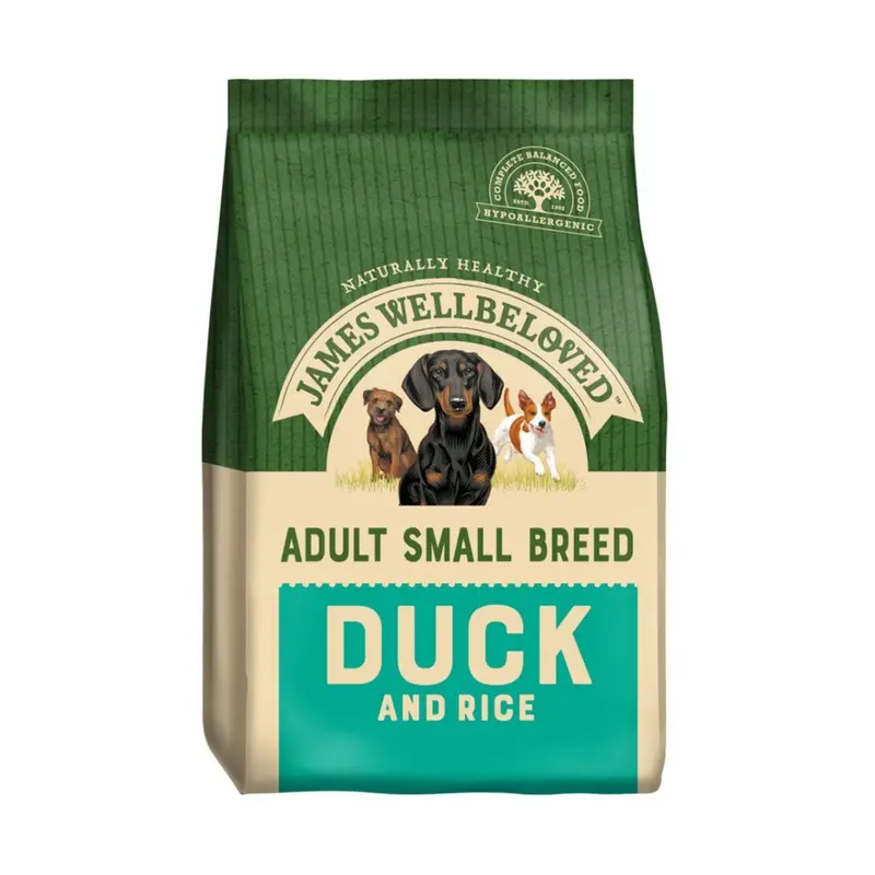 James Wellbeloved Duck & Rice Adult Small Breed Dog Food 7.5KG