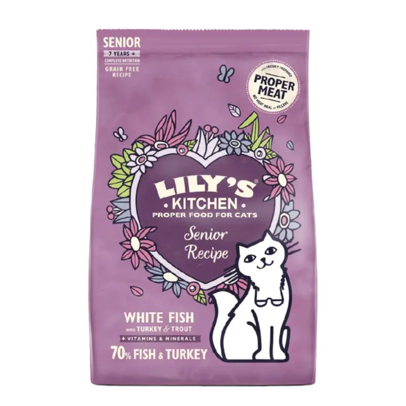 Lily's Kitchen Fish & Turkey Senior Dry Cat Food 800g