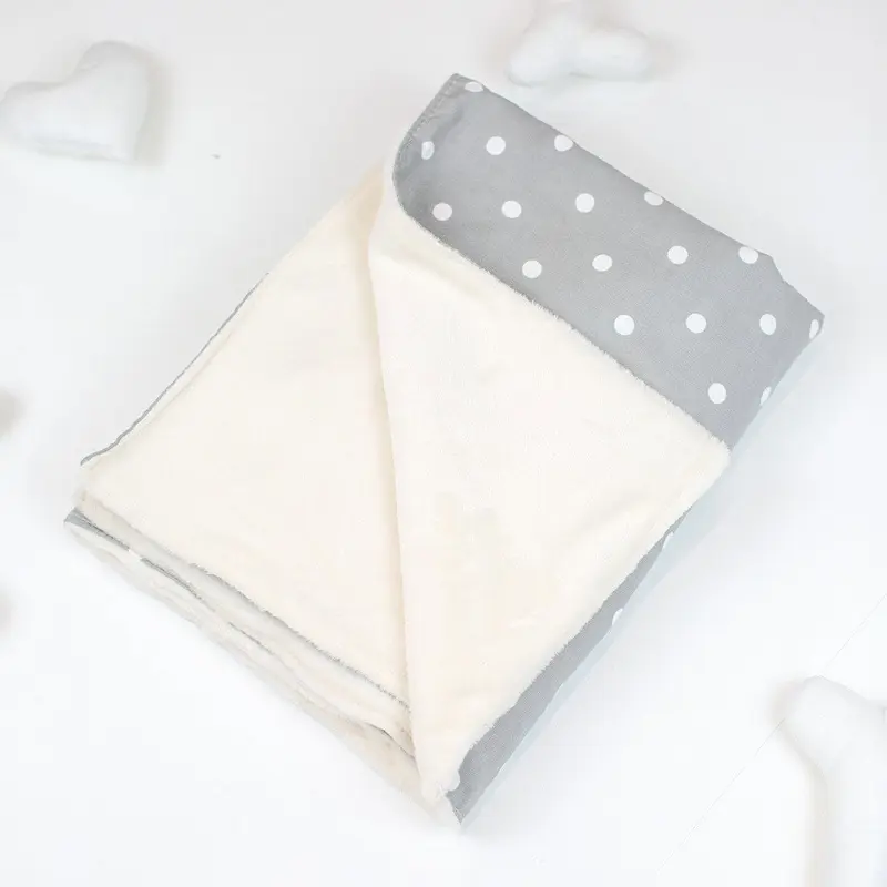 Cat & Kitten Blanket in Grey Spot by Lords & Labradors