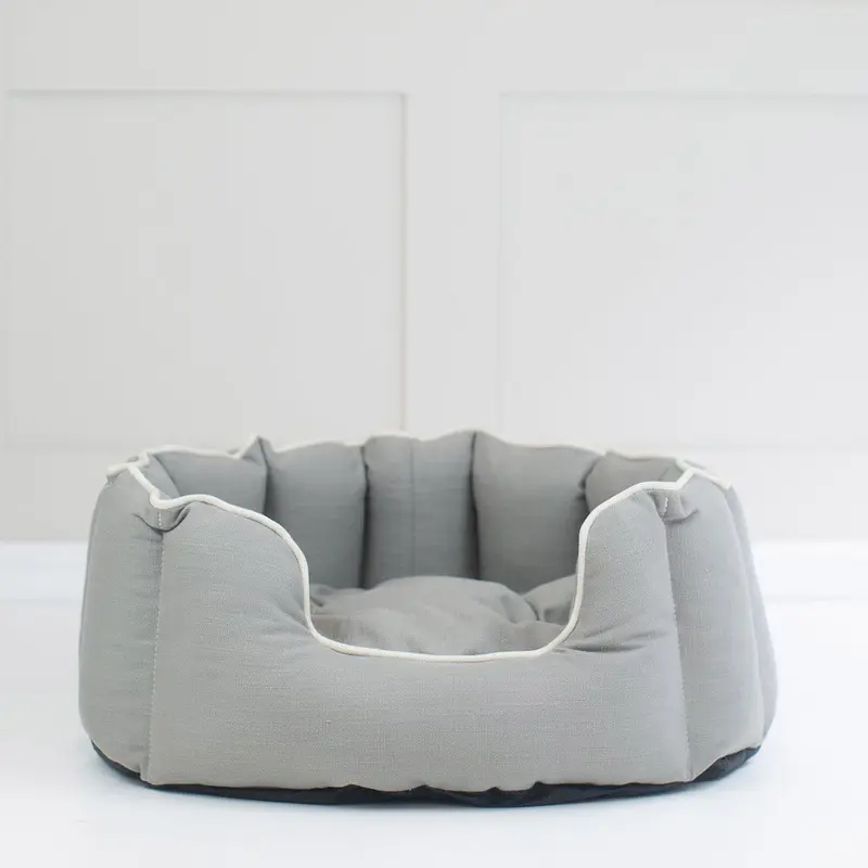 High Wall Bed For Cats With Removable Covers in Savanna Stone by Lords & Labradors