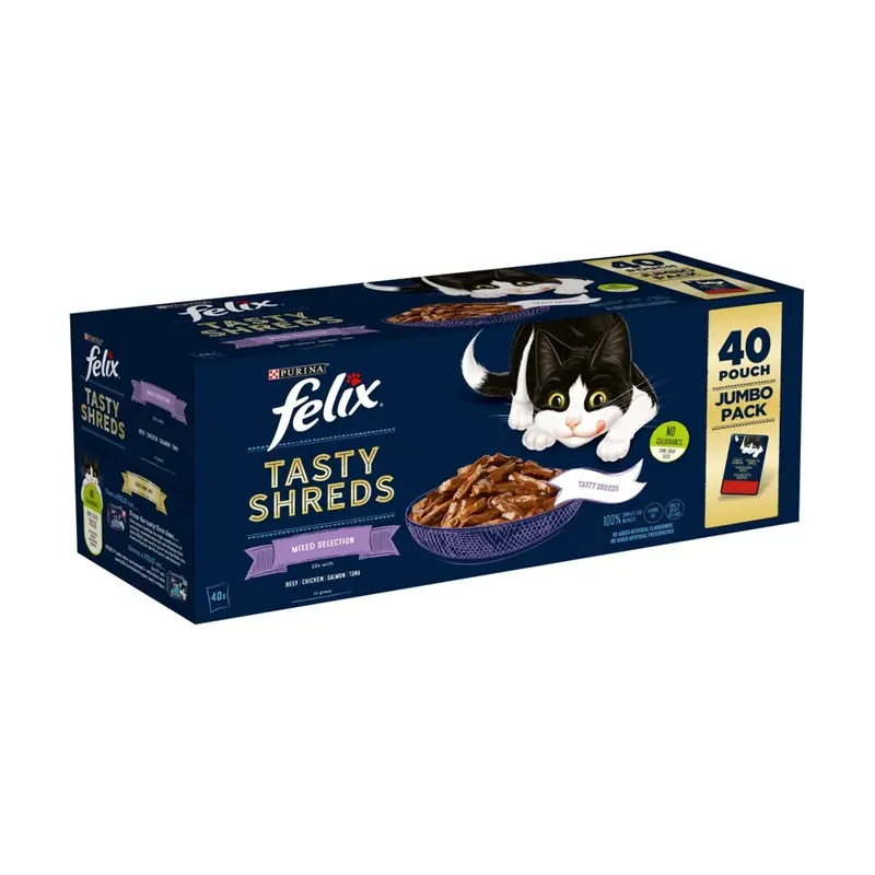 Felix Tasty Shreds Mixed Selection (40 x 80g)