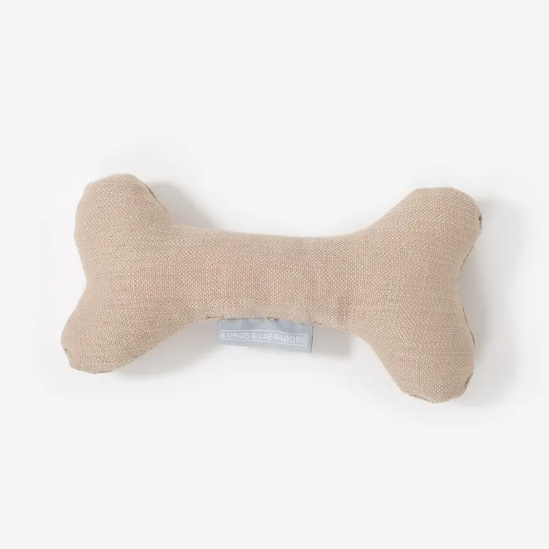 Bone Dog Toy in Savanna Oatmeal by Lords & Labradors