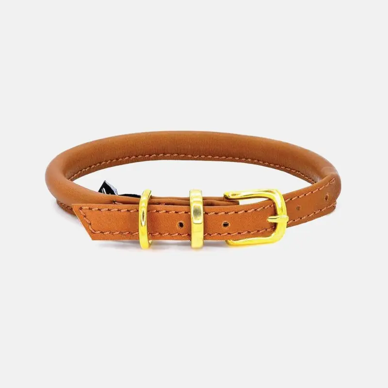 Dogs & Horses Soft Rolled Leather Collar