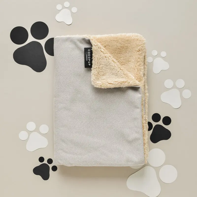 Cocopup London Brown Tweed Dog Blanket