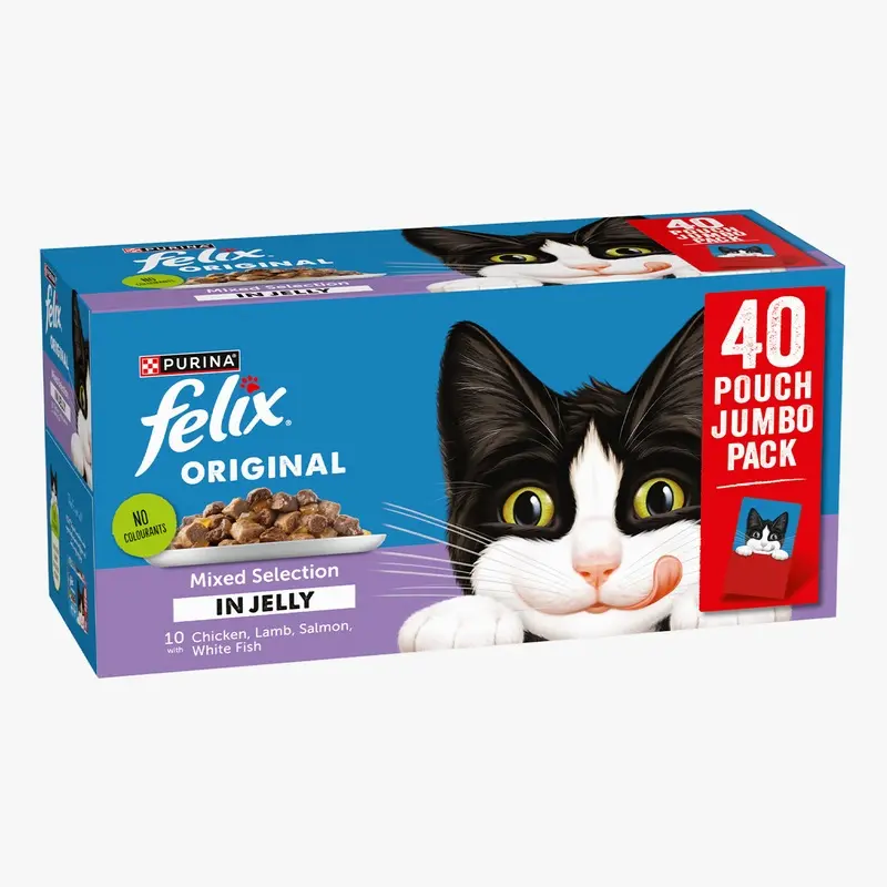Felix Original Mixed Selection in Jelly Wet Cat Food (40 x 85g)