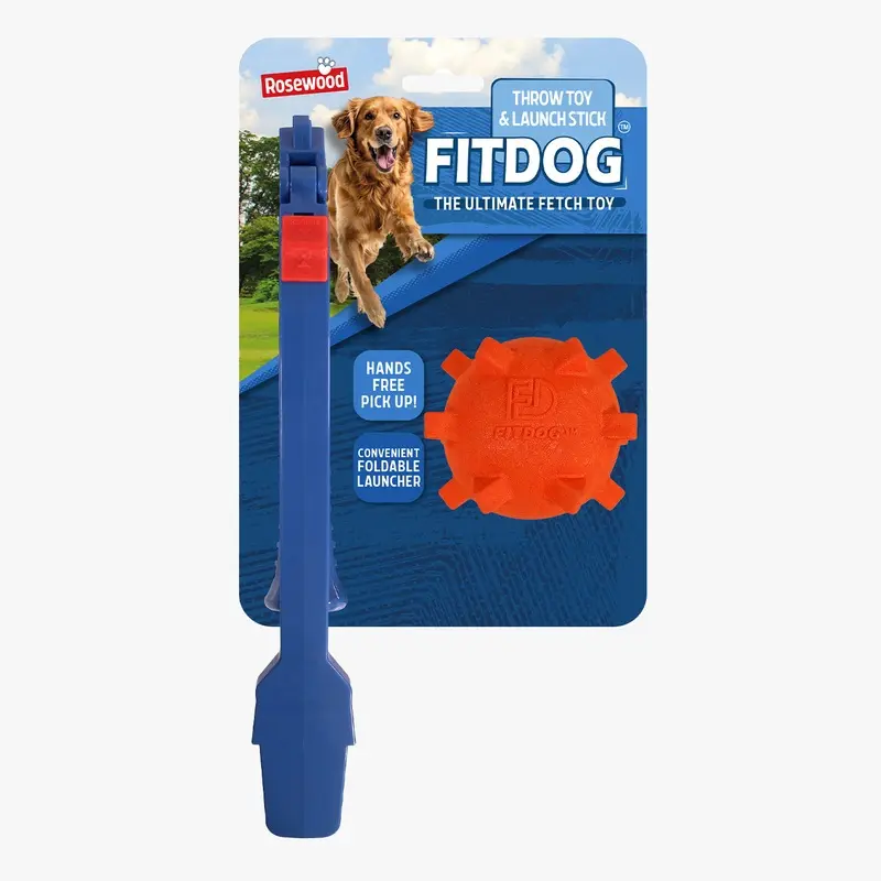 FitDog Spikey Ball & Launch Stick