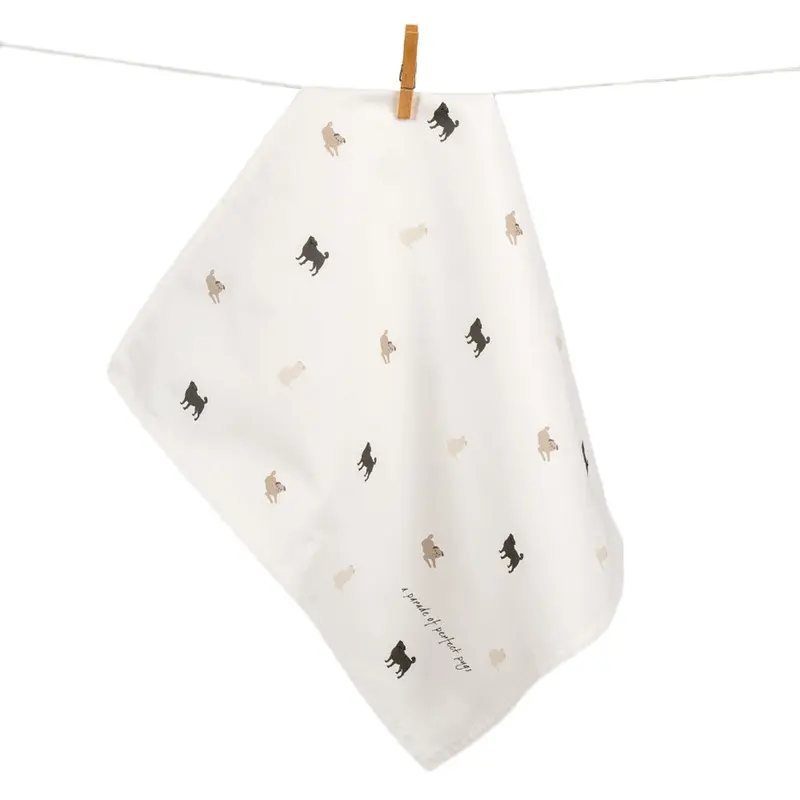Perfect Pugs Tea Towel