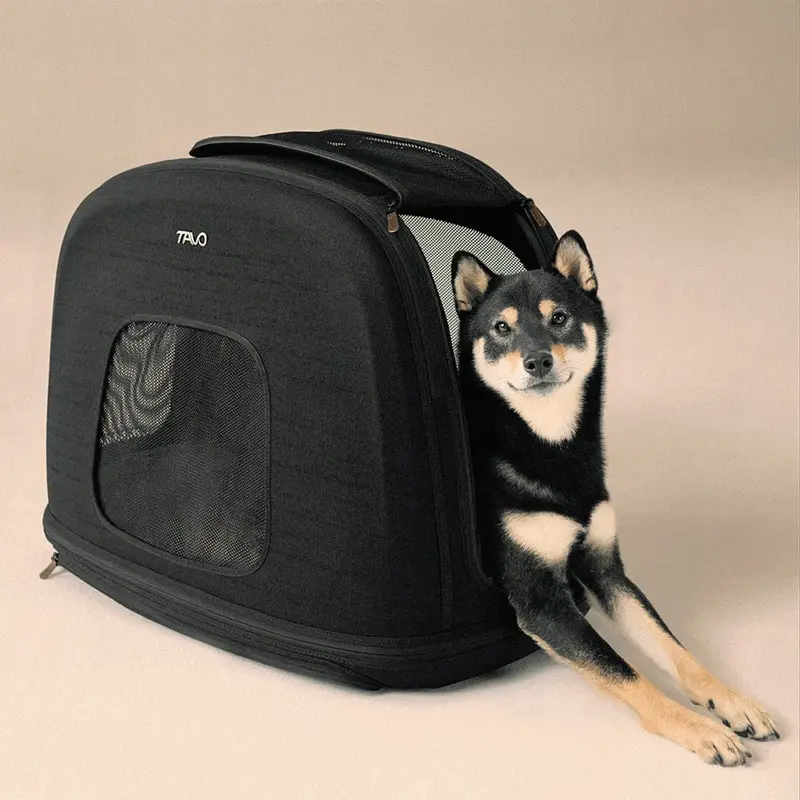 Tavo Crispin Pet Travel Crate with ISOFOX Connectors - Onyx
