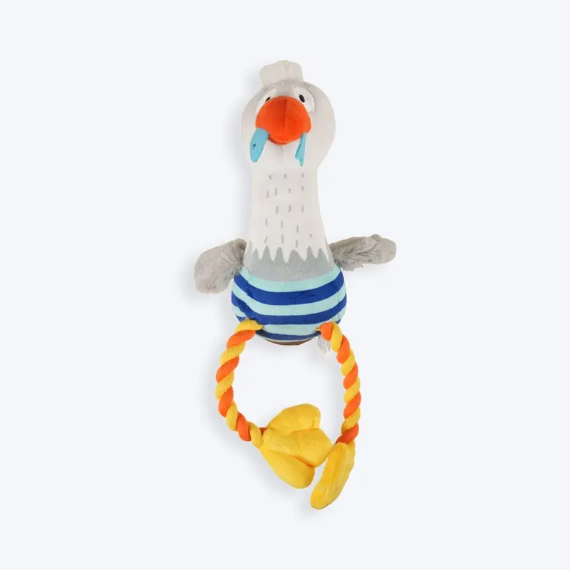 FOFOS Sea Mew Sealife Squeaky Plush Toy For Dog - White