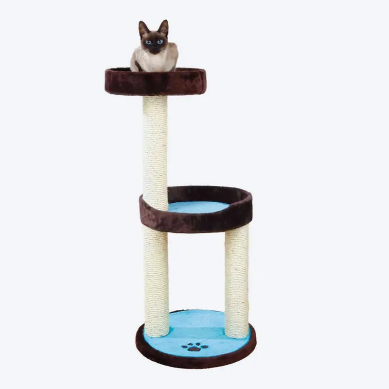 Trixie Lugo Cat Scratching Post - Brown/Aquamarine - 3.34 Feet