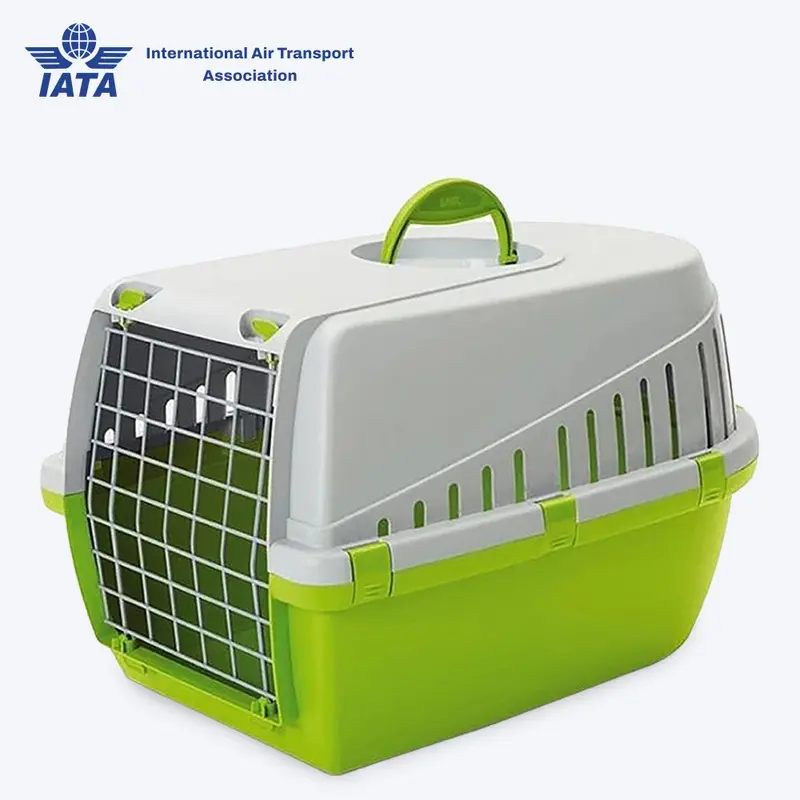 Savic Trotter 2 - Dog & Cat Carrier - Lemon Green - 22 x 15 x 13 inch - Holds up to 7 kg