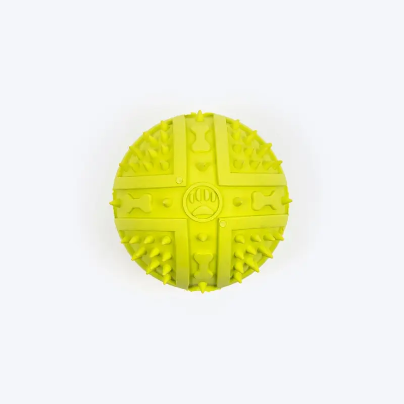 TLC Textured Ball Squeaky Chew Toy For Dog - Green