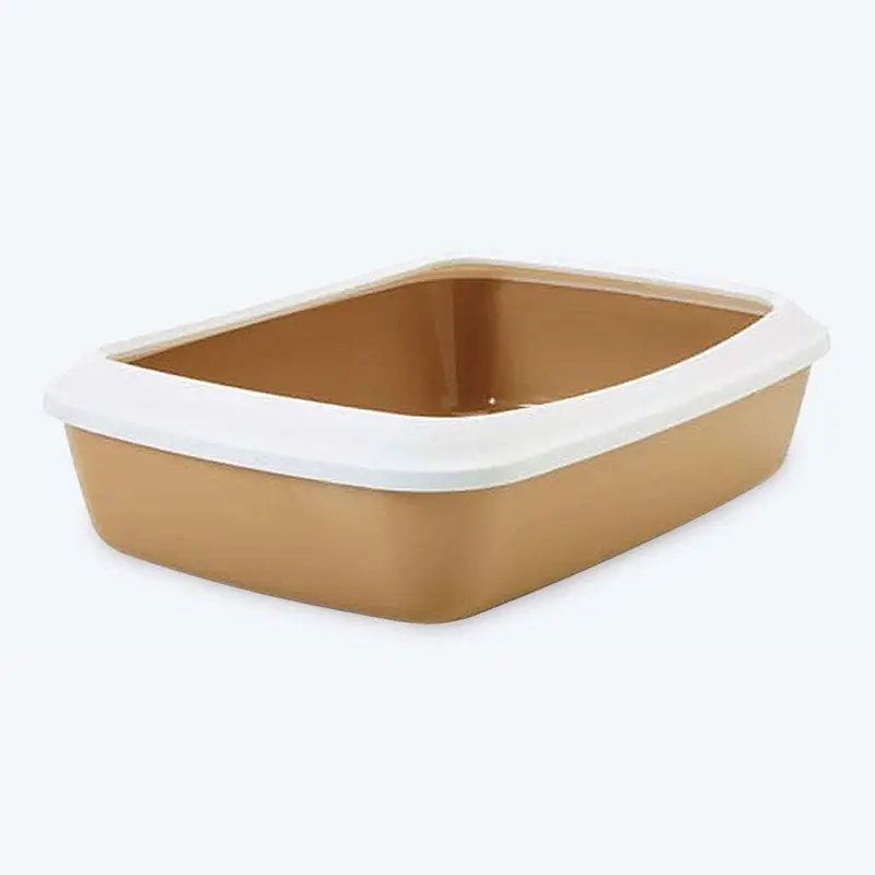 Savic IRIZ Cat Litter Tray with Rim - Nordic Brown- 17 x 12 x 5 inch